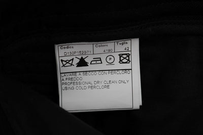 Ermanno Scervino Schwarze Slim Fit Freizeithose aus Baumwolle