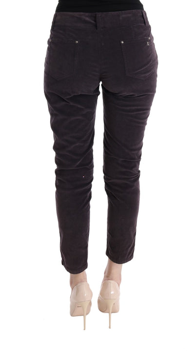 Ermanno Scervino Braun Baumwolle Cropped Casual Hose