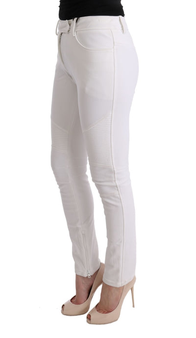 Ermanno Scervino Weiße Baumwolle Slim Fit Freizeithosen