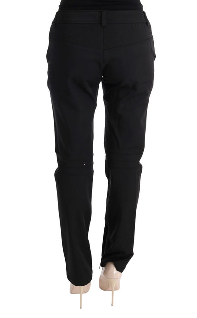 Ermanno Scervino Schwarze Slim Fit Freizeithose aus Baumwolle