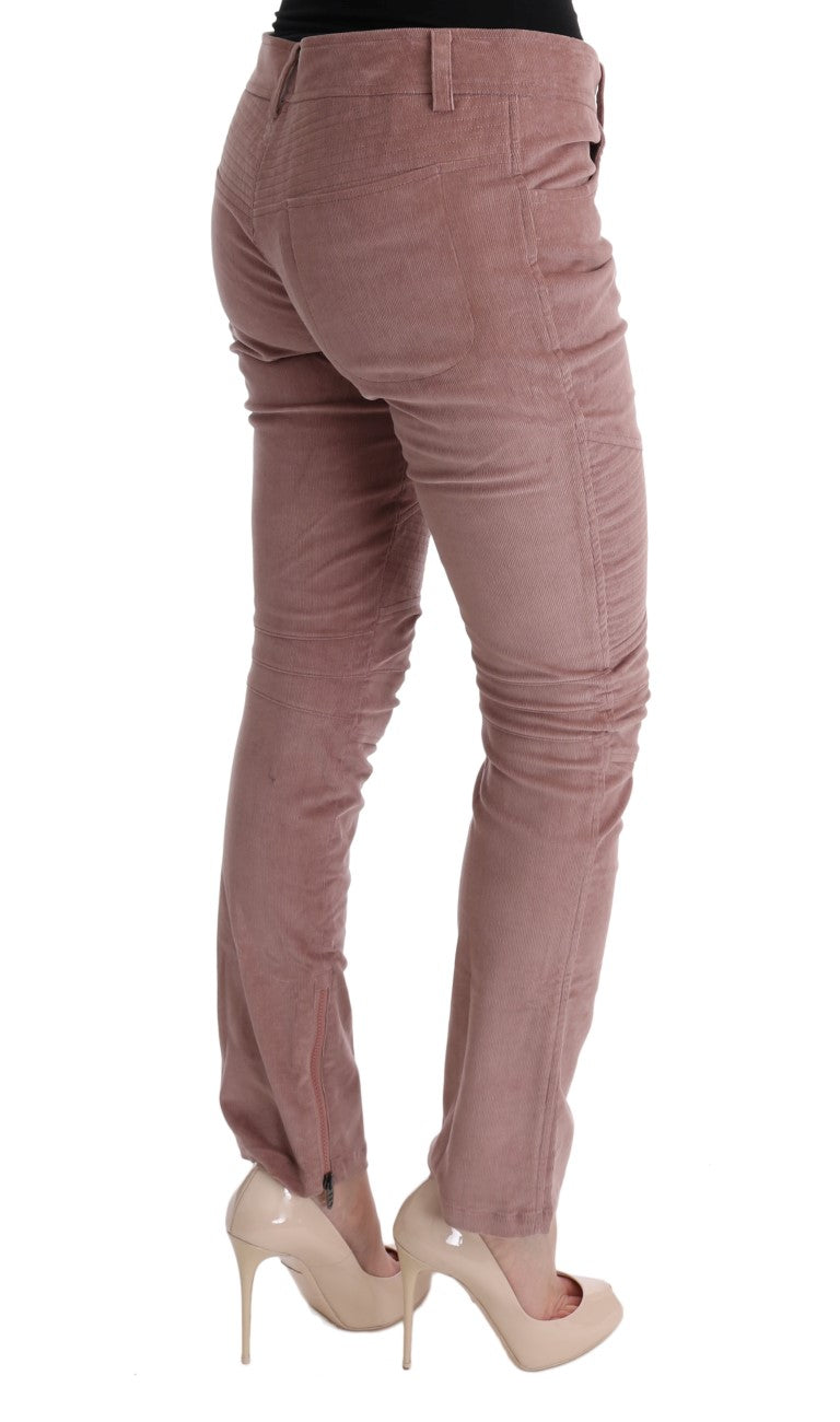 Ermanno Scervino Gekürzte Freizeithose aus rosa Samt