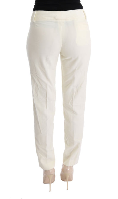 Ermanno Scervino Weiß Baumwolle Regular Fit Freizeithosen