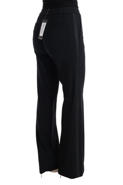 Ermanno Scervino Schwarze Viskose Flare Bootcut-Hose