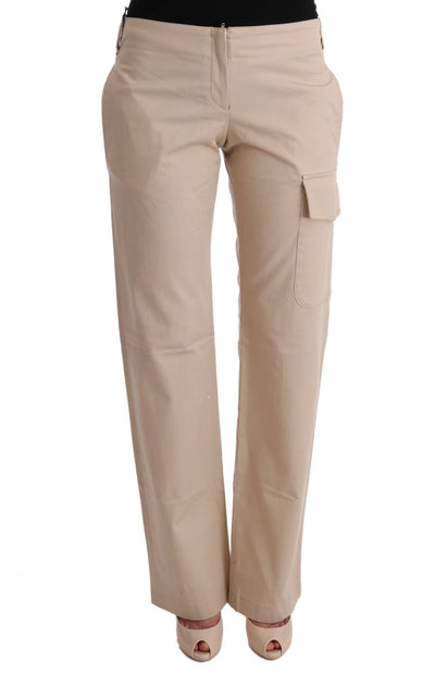 Ermanno Scervino Beige Baumwolle Wolle Regular Fit Hose
