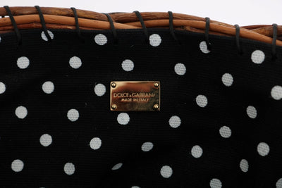 Dolce & Gabbana Beige Stroh Schlangenhaut Pom Pom Kristall AGNESE Tasche