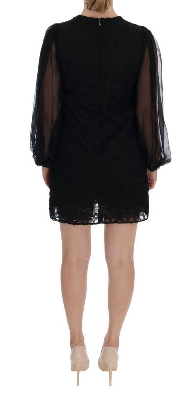 Dolce & Gabbana Rotes Herz-Shiftkleid mit schwarzer Spitze