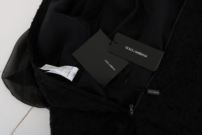 Dolce & Gabbana Rotes Herz-Shiftkleid mit schwarzer Spitze