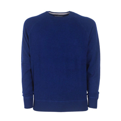 Emilio Romanelli Blauer Kaschmir-Pullover für Männer