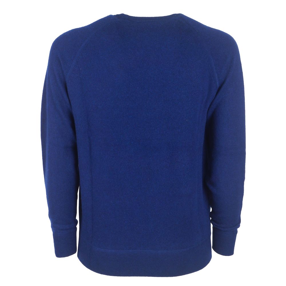 Emilio Romanelli Blauer Kaschmir-Pullover für Männer