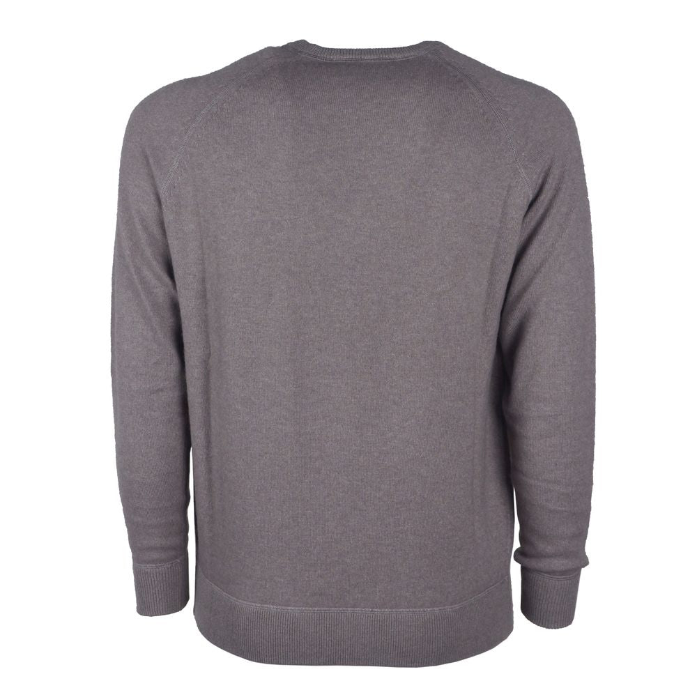 Emilio Romanelli Grauer Kaschmir-Pullover für Männer