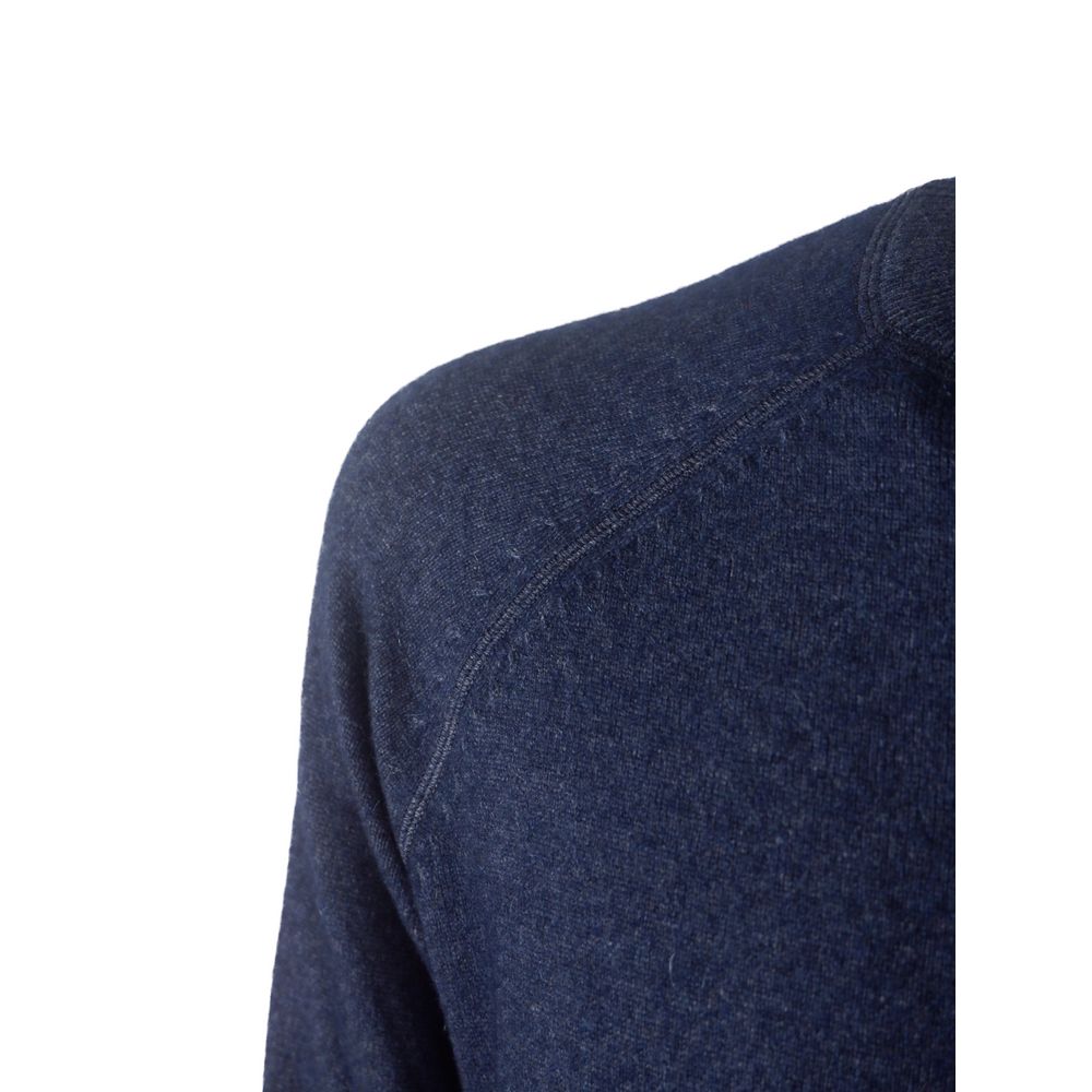 Emilio Romanelli Hellblauer Kaschmir-Pullover für Männer