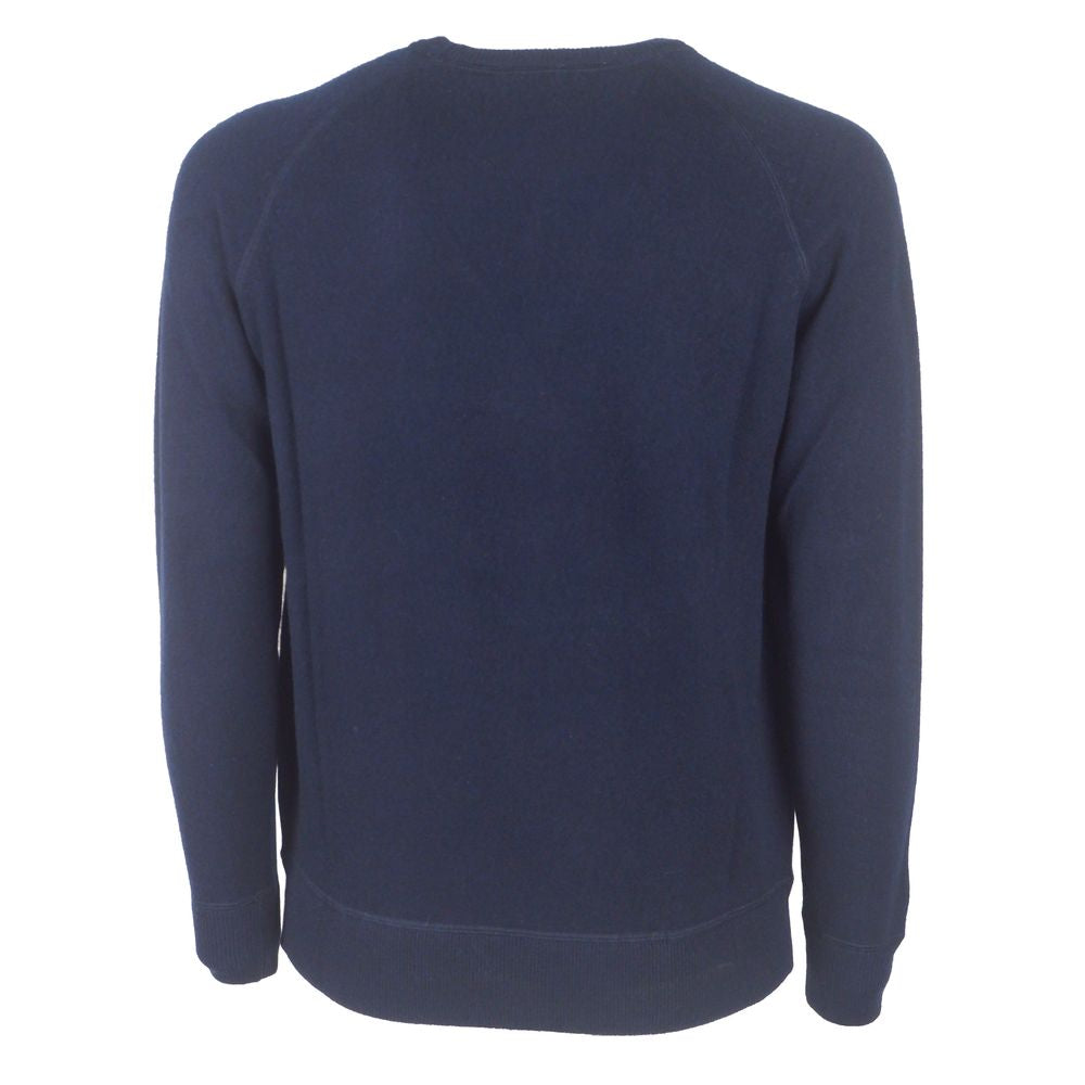Emilio Romanelli Blauer Kaschmir-Pullover für Männer