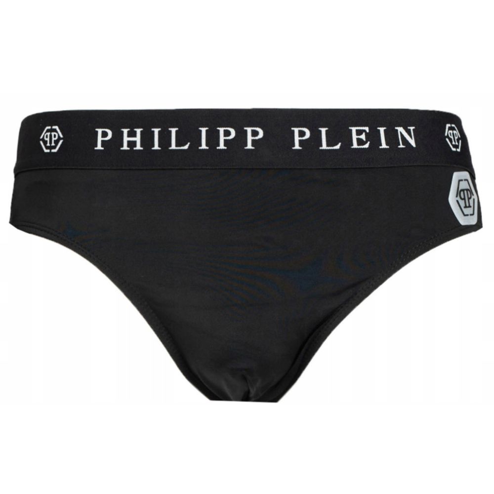 Philipp Plein Schwarze Polyamid-Badehose für Männer