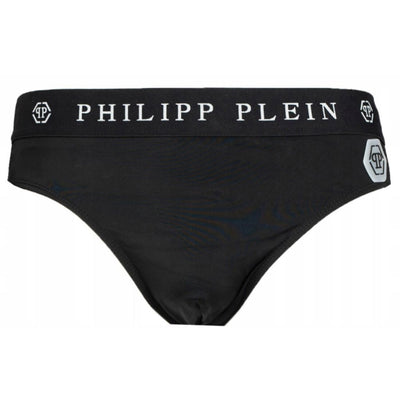 Philipp Plein Schwarze Polyamid-Badehose für Männer