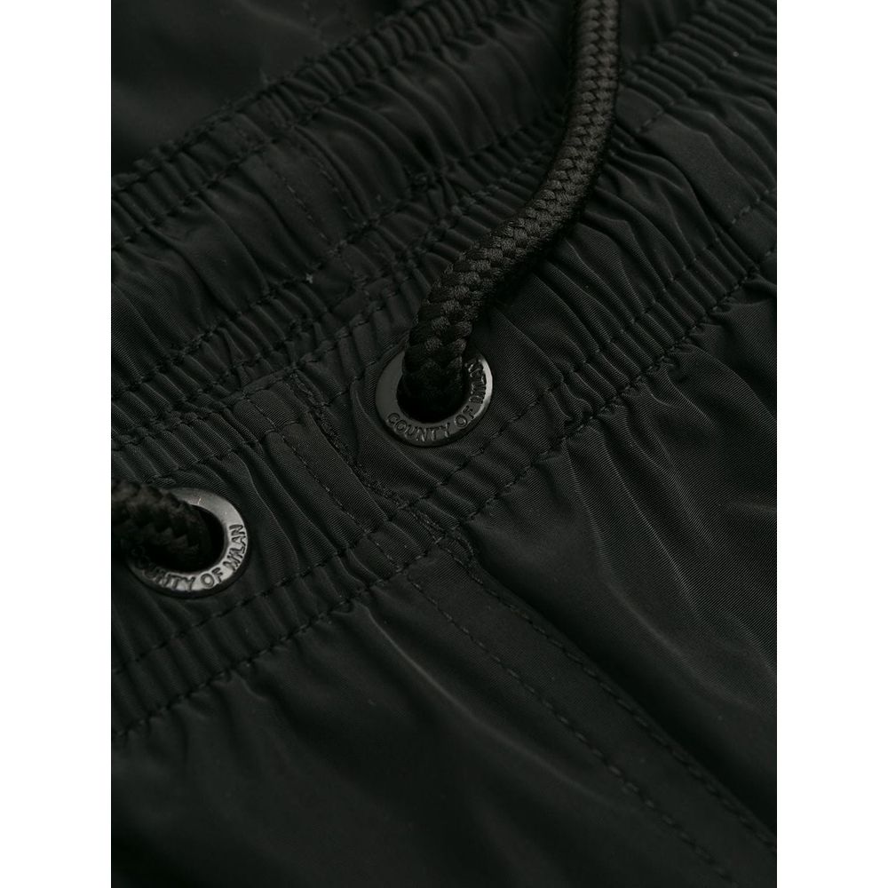 Marcelo Burlon Schwarzer Polyamid Herren-Badeanzug Boxer