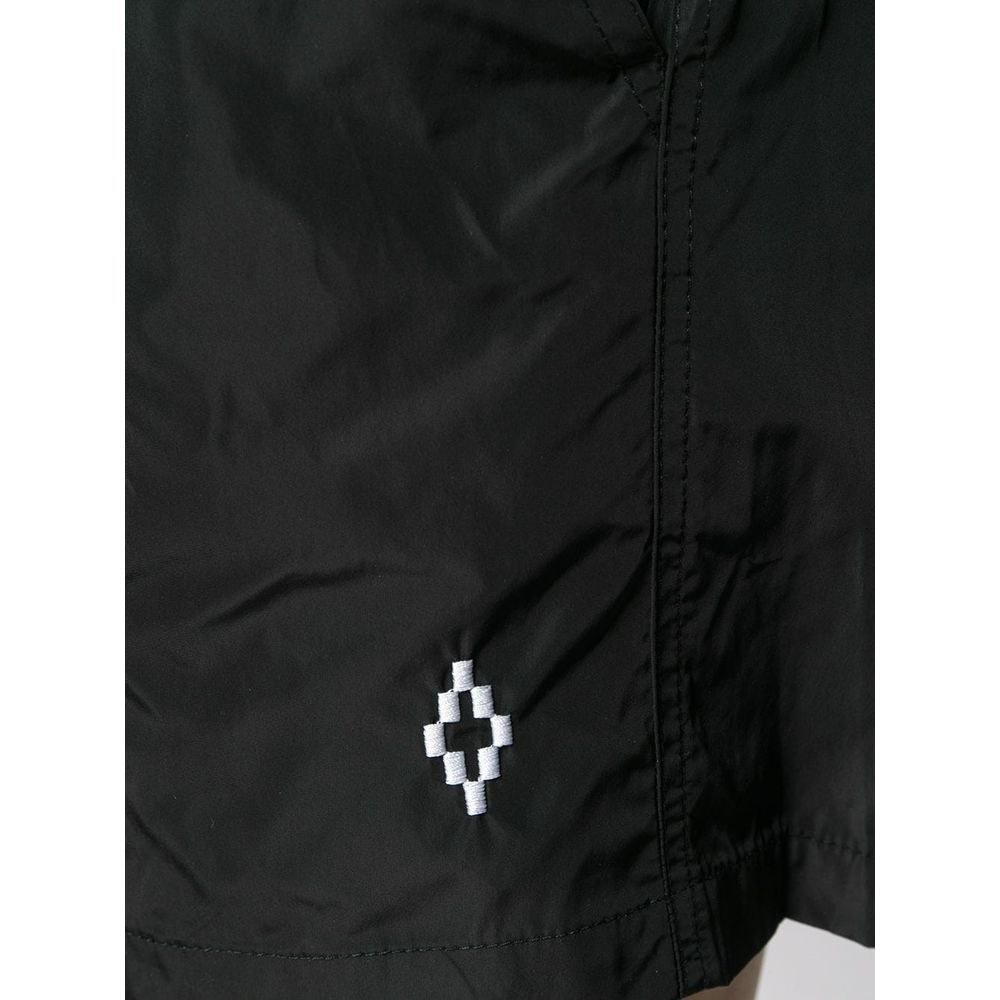 Marcelo Burlon Schwarzer Polyamid Herren-Badeanzug Boxer