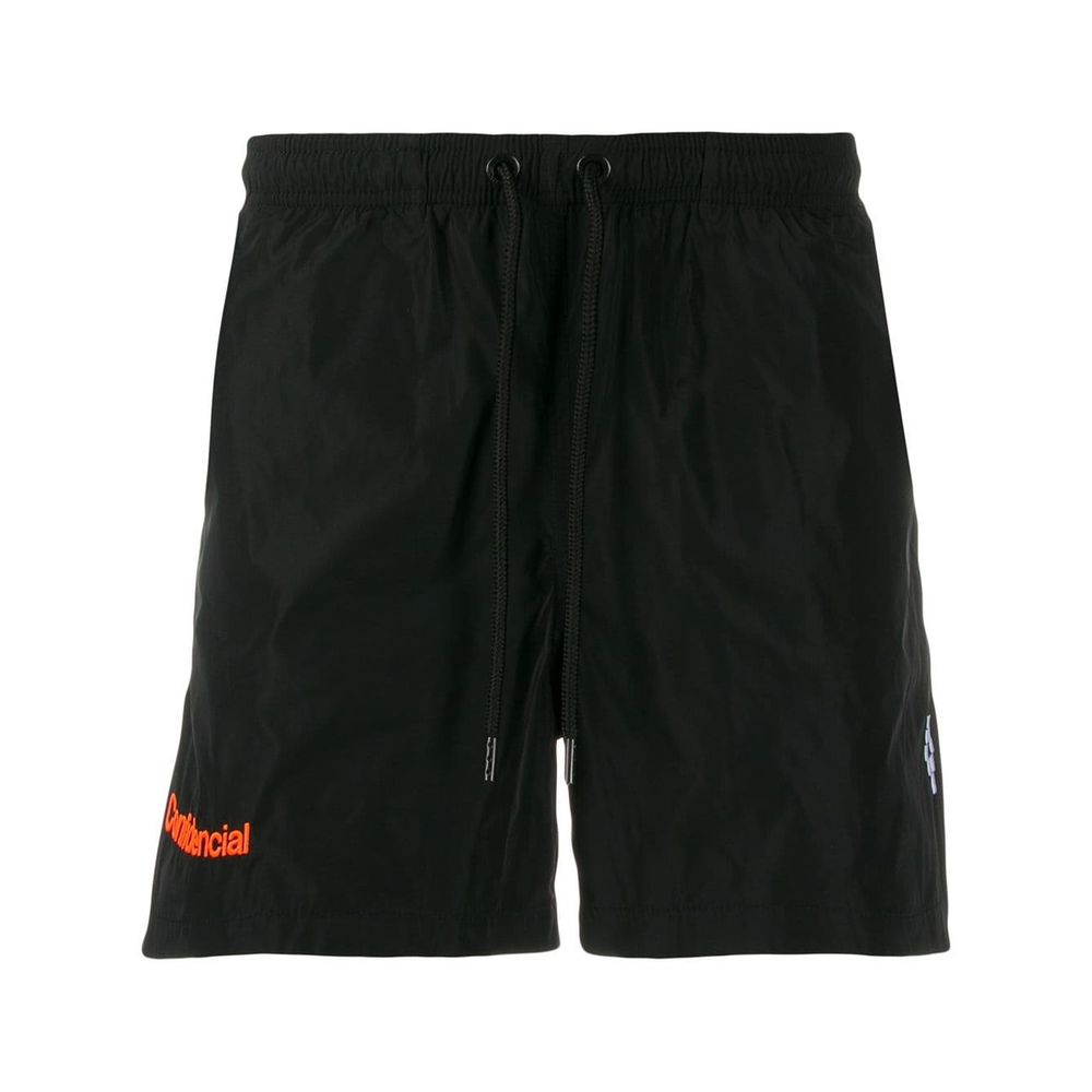 Marcelo Burlon Schwarzer Polyamid Herren-Badeanzug Boxer