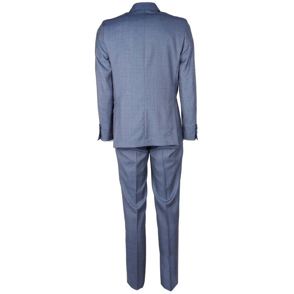Made in Italy Blauer Wollanzug für Männer