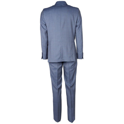 Made in Italy Blauer Wollanzug für Männer
