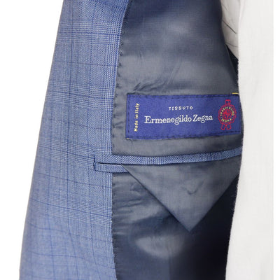 Made in Italy Blauer Wollanzug für Männer