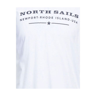 North Sails Elegantes weißes Baumwoll-T-Shirt mit Brustaufdruck