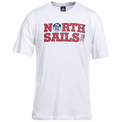 North Sails Elegantes Logo-T-Shirt aus weißer Baumwolle