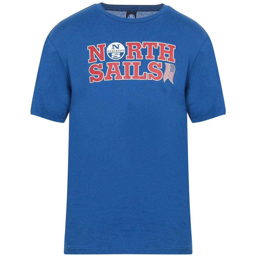 North Sails Hellblaues Baumwolle Herren T-Shirt