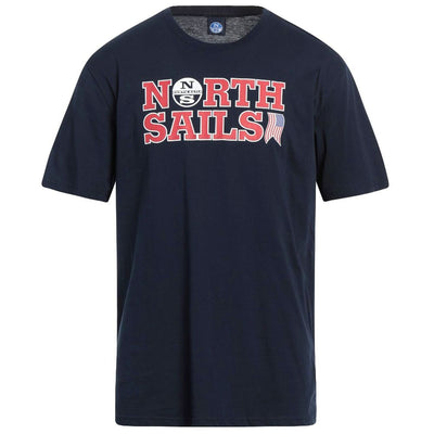 North Sails Nautische Nostalgie Marineblaues Baumwoll-T-Shirt