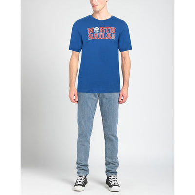 North Sails Hellblaues Baumwolle Herren T-Shirt