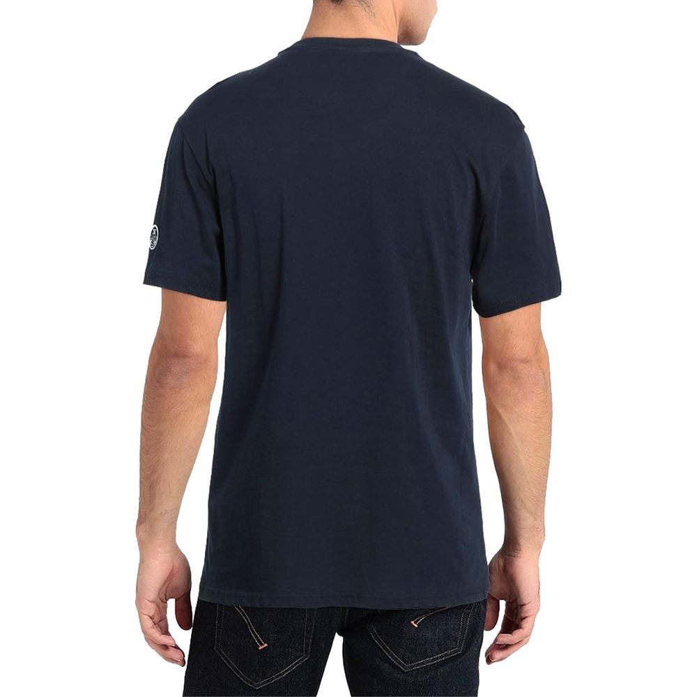 North Sails Nautische Nostalgie Marineblaues Baumwoll-T-Shirt