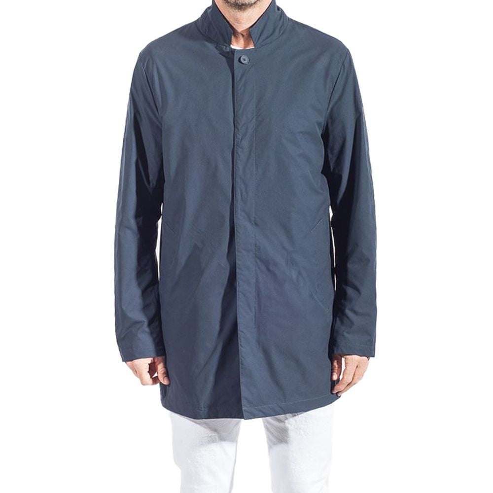 People Of Shibuya Blauer Trenchcoat aus recyceltem Polyester für Männer