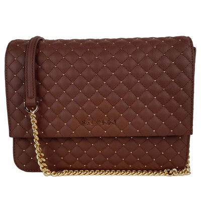 Baldinini Trend Braunes Kalbsleder Damen Crossbody Tasche