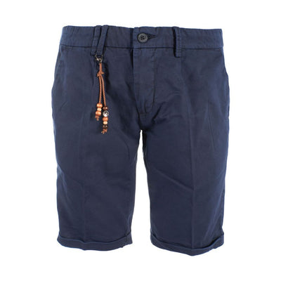 Yes Zee Blaue Baumwollshorts