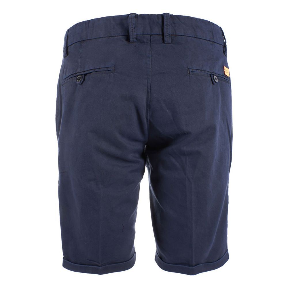 Yes Zee Blaue Baumwollshorts