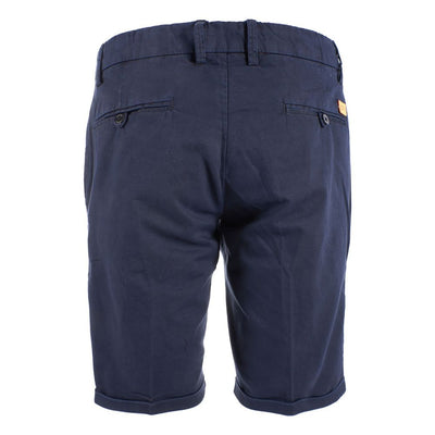 Yes Zee Blaue Baumwollshorts