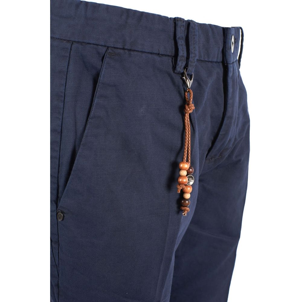 Yes Zee Blaue Baumwollshorts