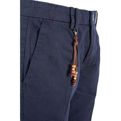 Yes Zee Blaue Baumwollshorts