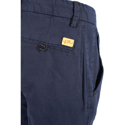 Yes Zee Blaue Baumwollshorts