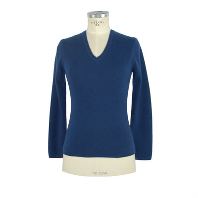 Emilio Romanelli Blauer Kaschmir-Pullover für Frauen