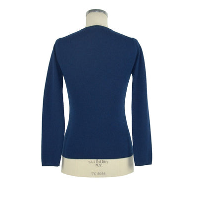 Emilio Romanelli Blauer Kaschmir-Pullover für Frauen