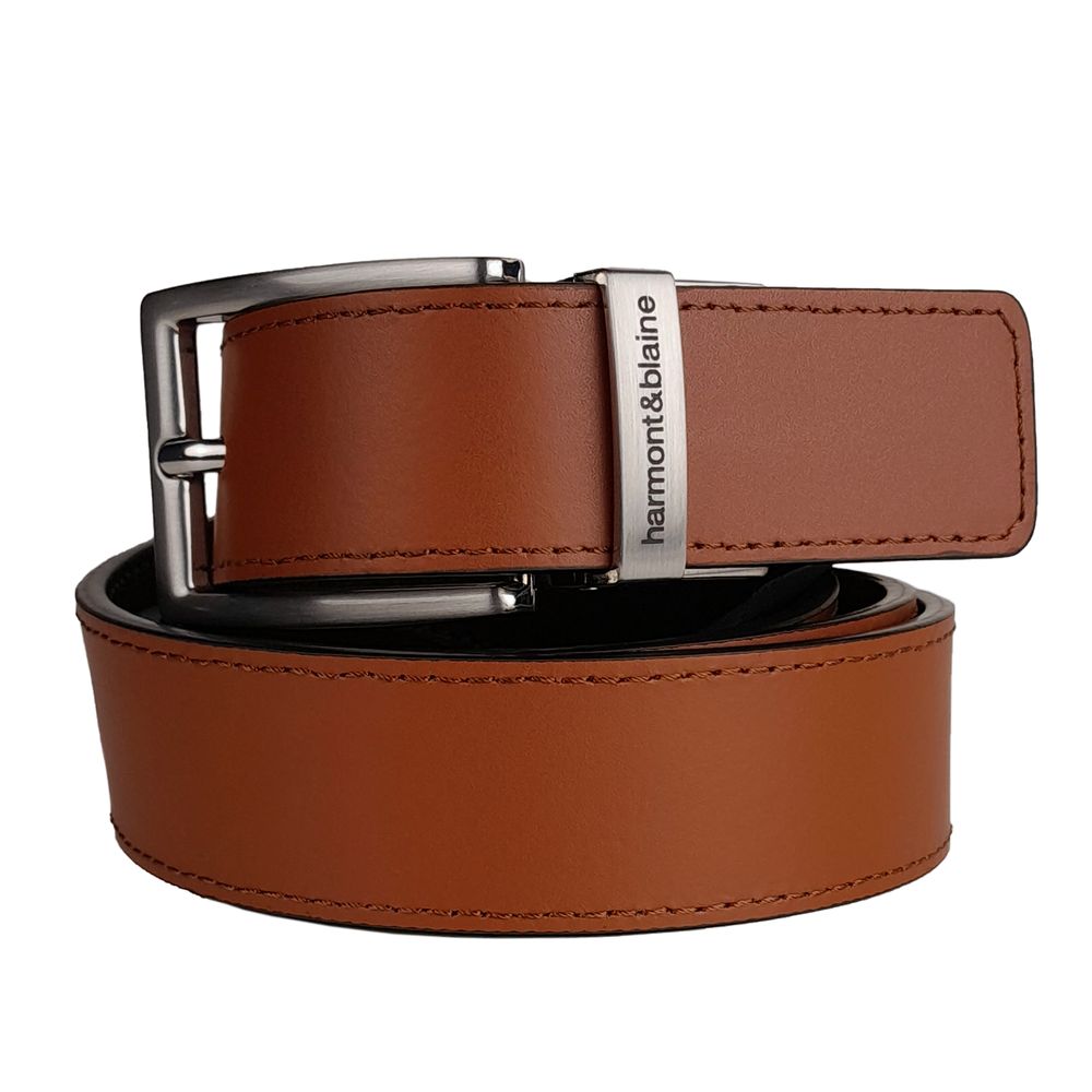 Harmont & Blaine Brauner Kalbsleder Herrengürtel