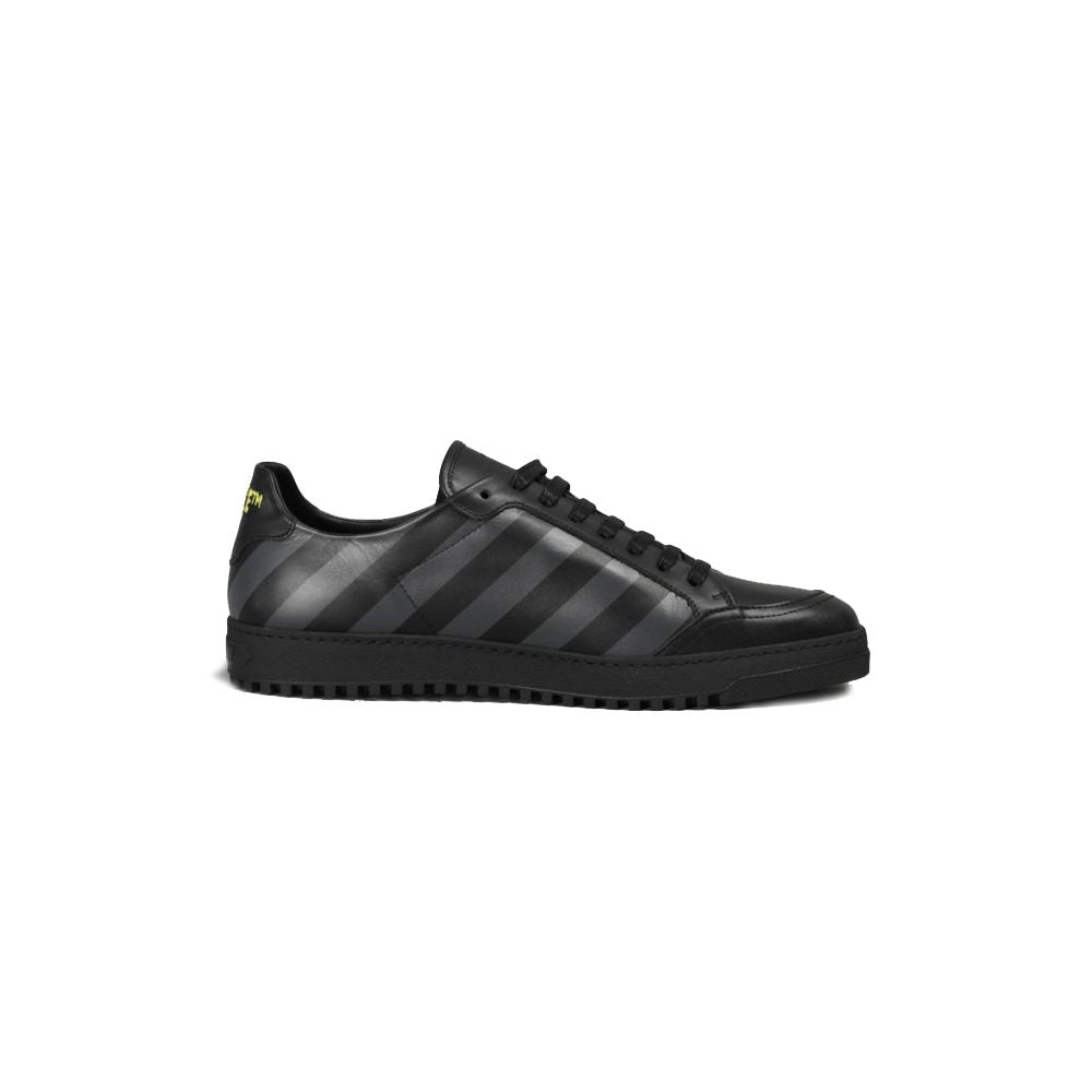 Off-White Schwarzes Kalbsleder Damen Sneaker
