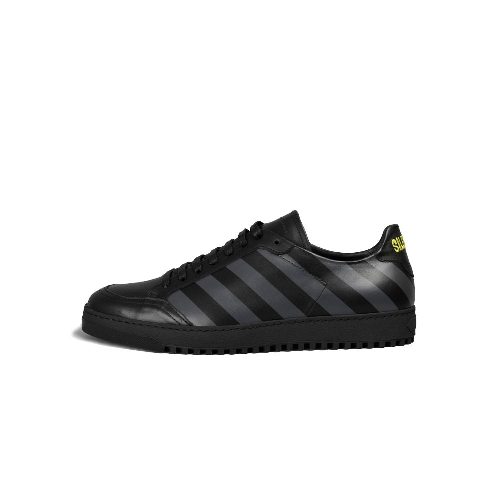 Off-White Schwarzes Kalbsleder Damen Sneaker