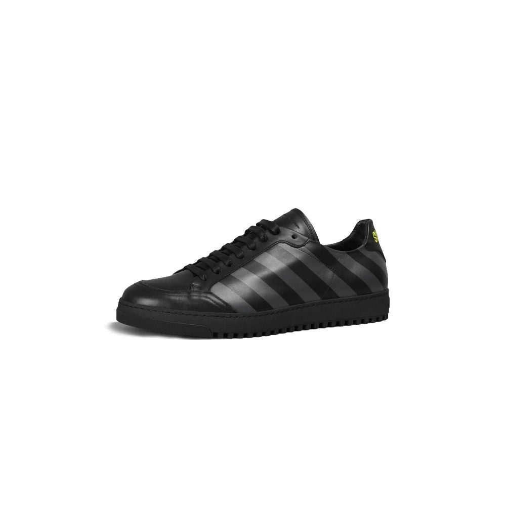 Off-White Schwarzes Kalbsleder Damen Sneaker