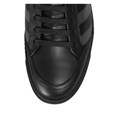 Off-White Schwarzes Kalbsleder Damen Sneaker
