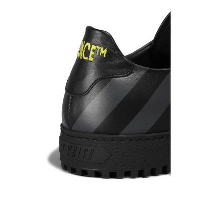 Off-White Schwarzes Kalbsleder Damen Sneaker