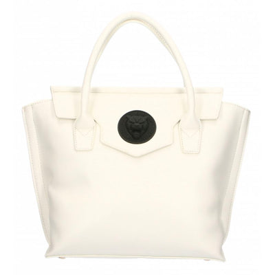 Plein Sport Schicke weiße Polyethylen-Handtasche mit Magnetverschluß