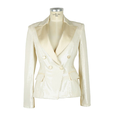 Elisabetta Franchi Weißer Polyester Damen Blazer