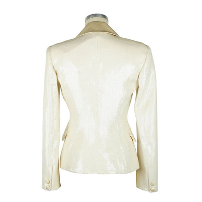 Elisabetta Franchi Weißer Polyester Damen Blazer