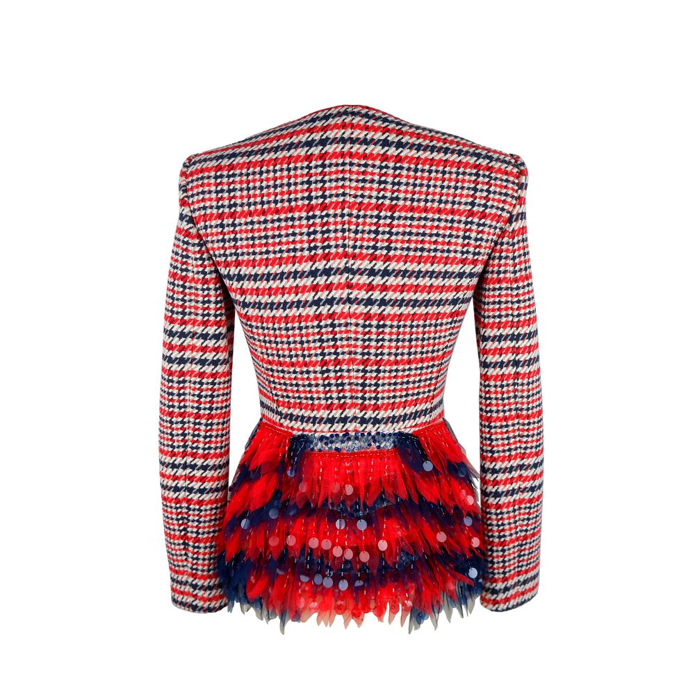 Elisabetta Franchi Roter Baumwollblazer für Frauen